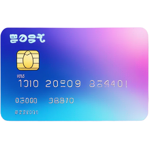 Vaporwave color themed credit card emoji, DO NOT INCLUDE NUMBERS OR TEXT emoji