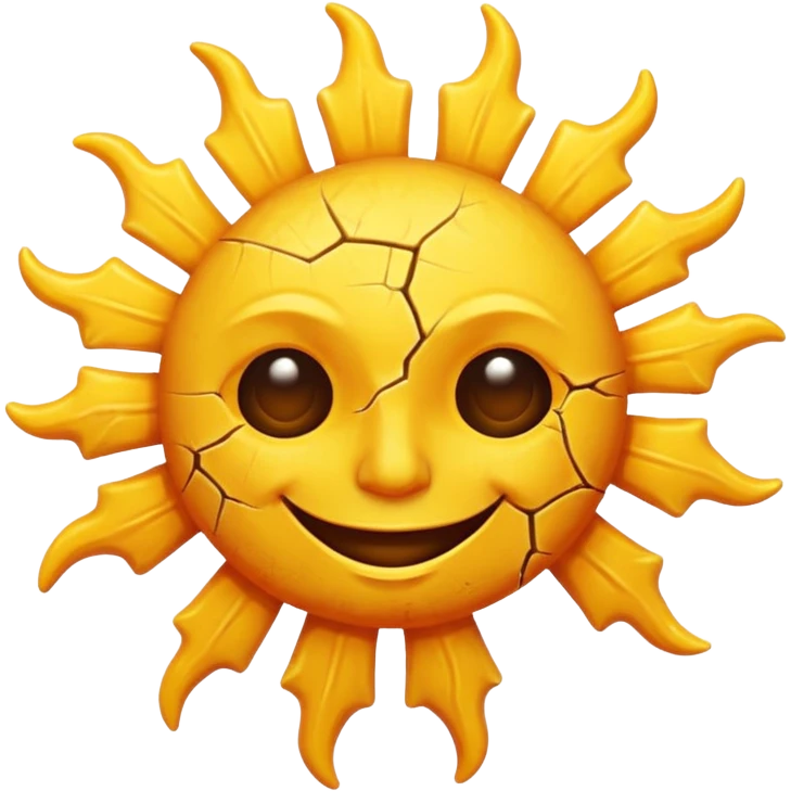 Creepy sun bum logo emoji