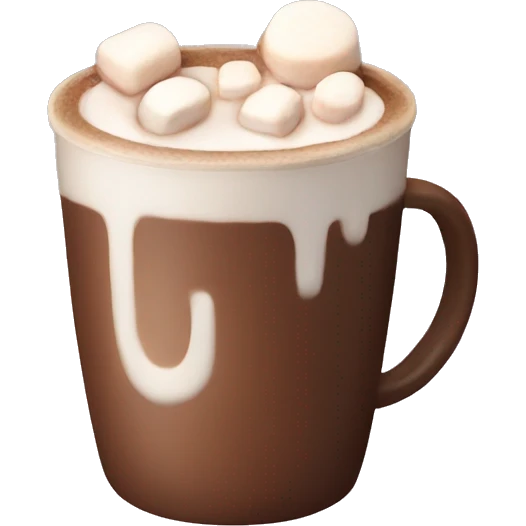 Hot coco with marshmallows emoji