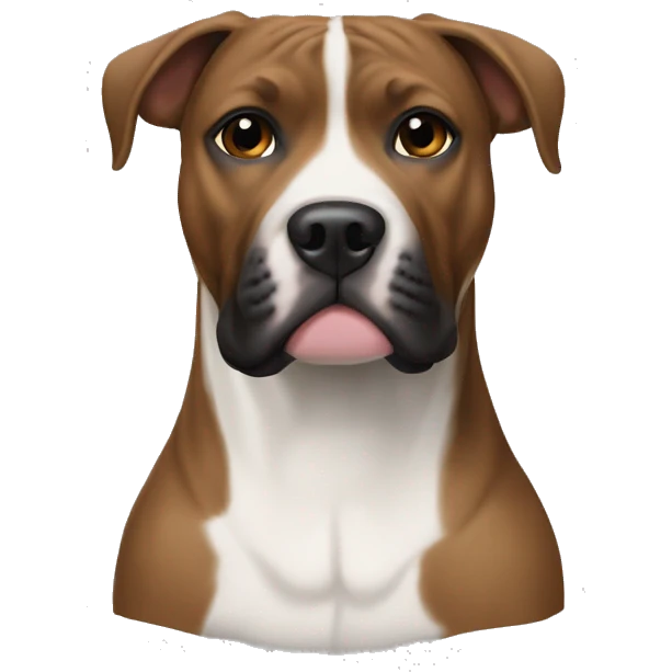 Black and white dog pit bull boxer mix emoji