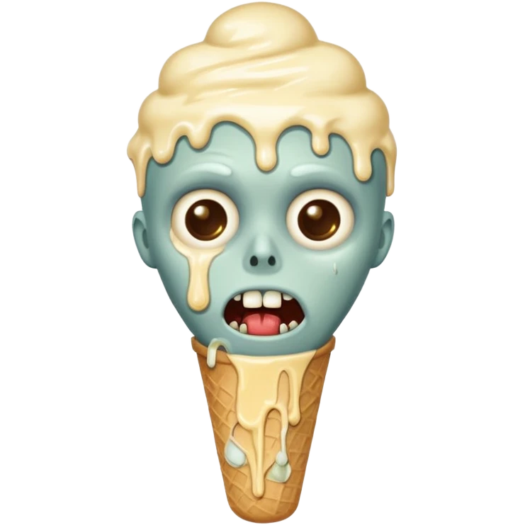 Zombie ponda eating icecream  emoji
