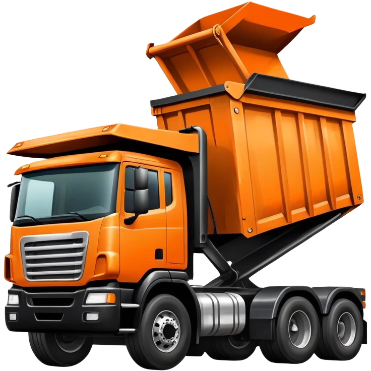 18 Wheeler with Dump in the air emoji