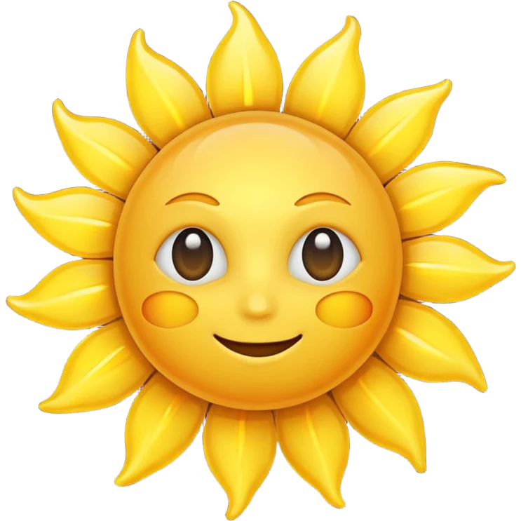 Sun, no face emoji