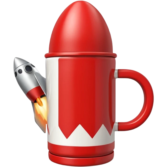 Rocket coffee cup emoji