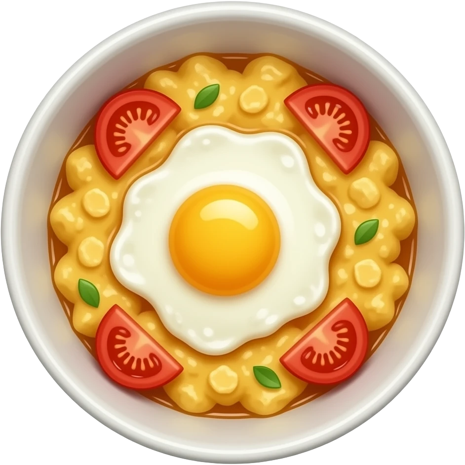 tomato scrambled egg mixed in bowl emoji