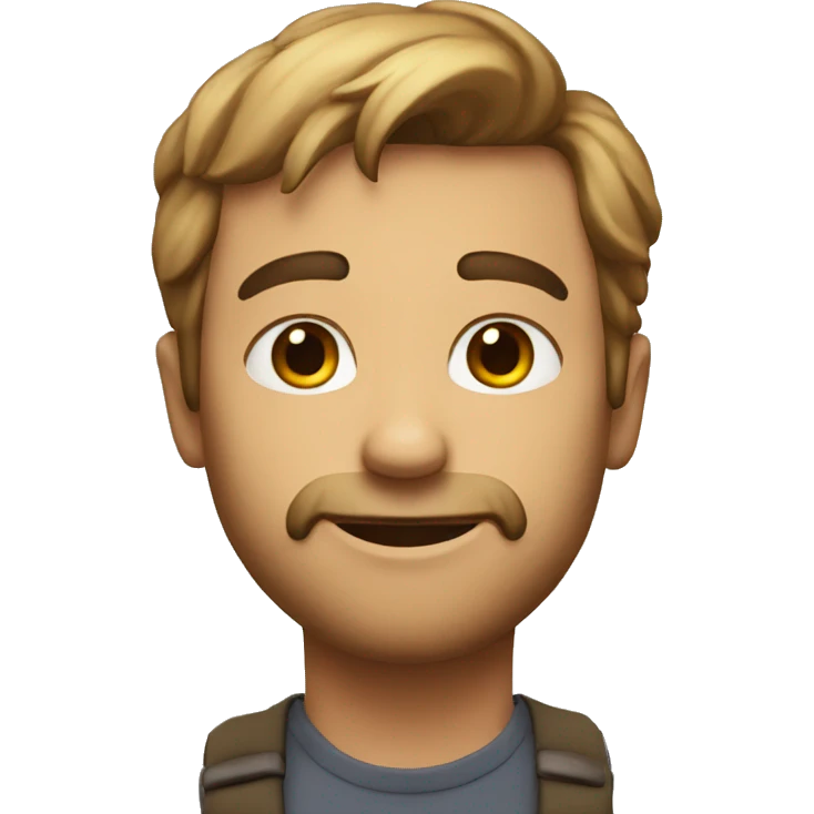 Homme qui imagine un chou emoji