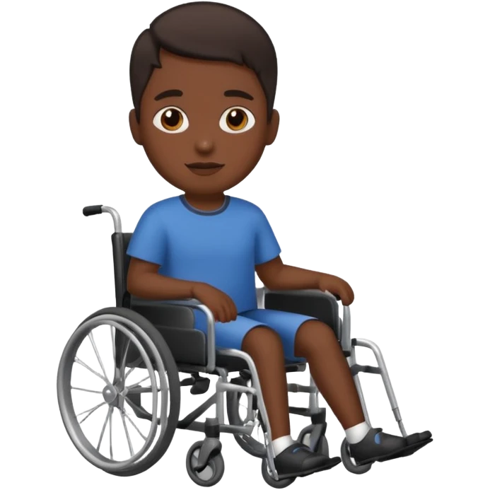 Handicapé et de couleur mate de peau emoji