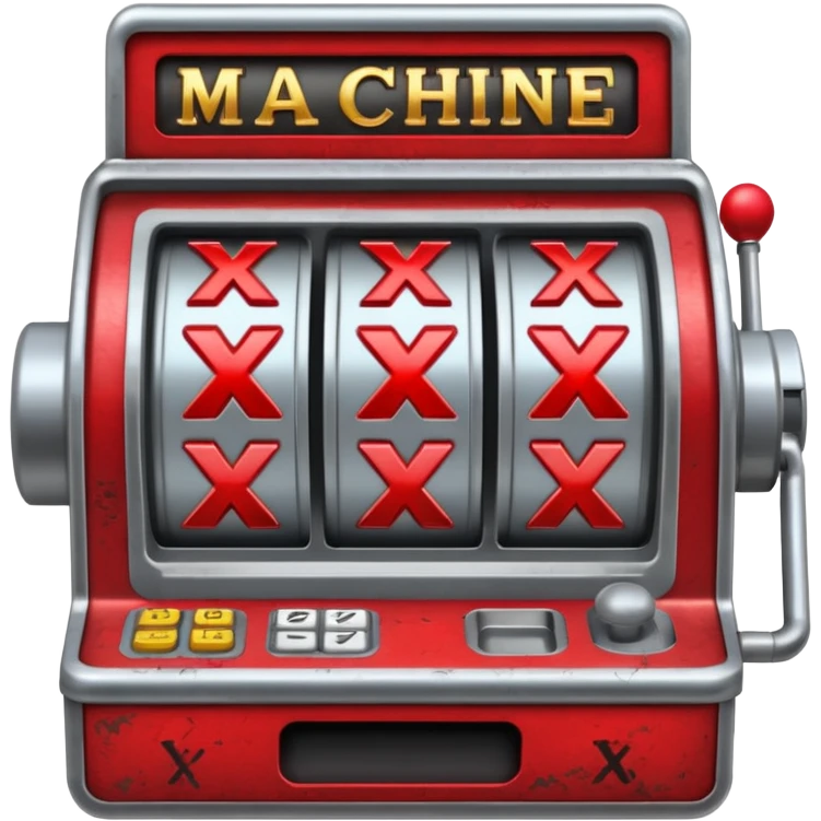 Slot machine with red X through it  emoji