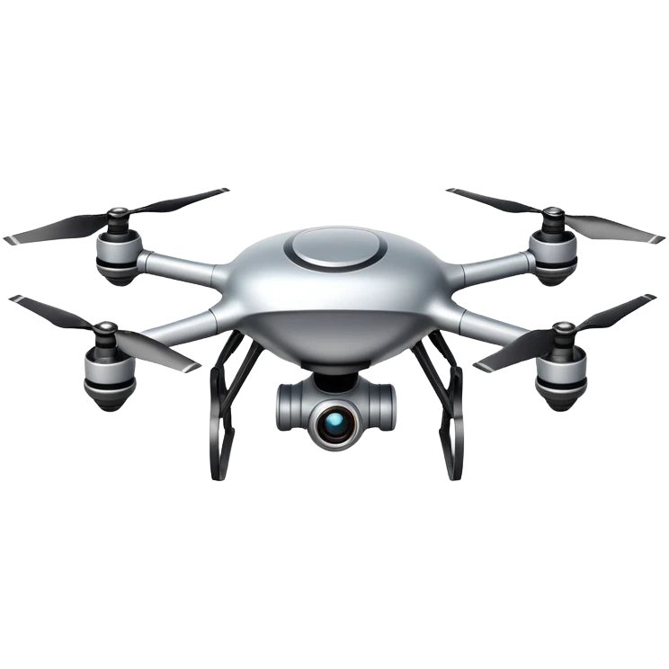 Scout drone with levitating propulsion system and retractable legs emoji