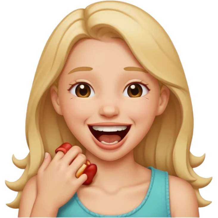 Chocking and laughing girl emoji