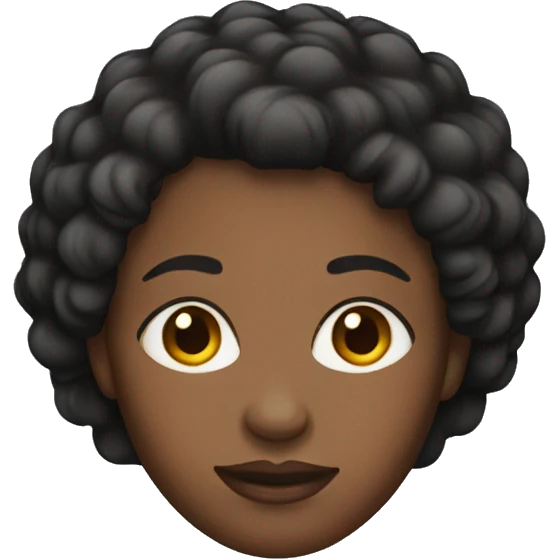 black woman with short hair emoji