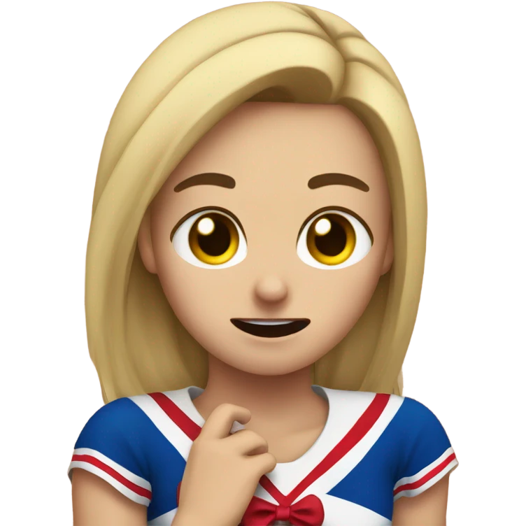 cheerleader crying emoji
