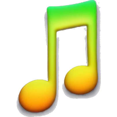 Neon music note emoji