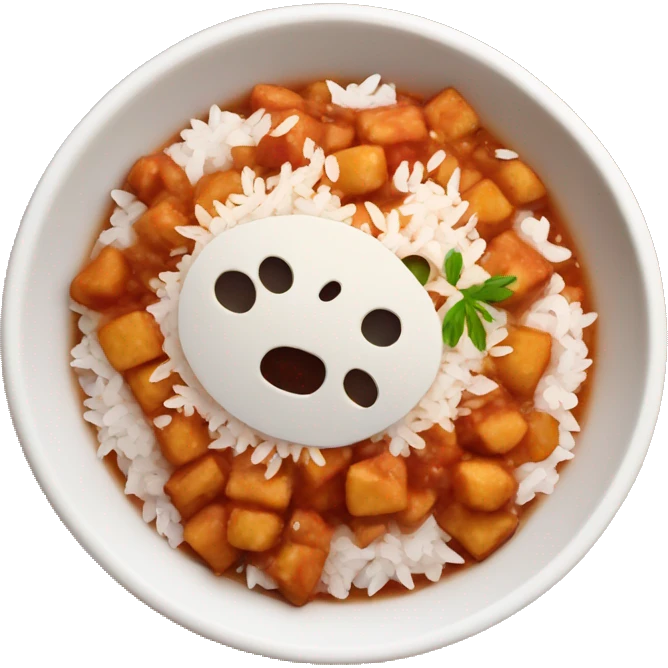Menudo with rice emoji