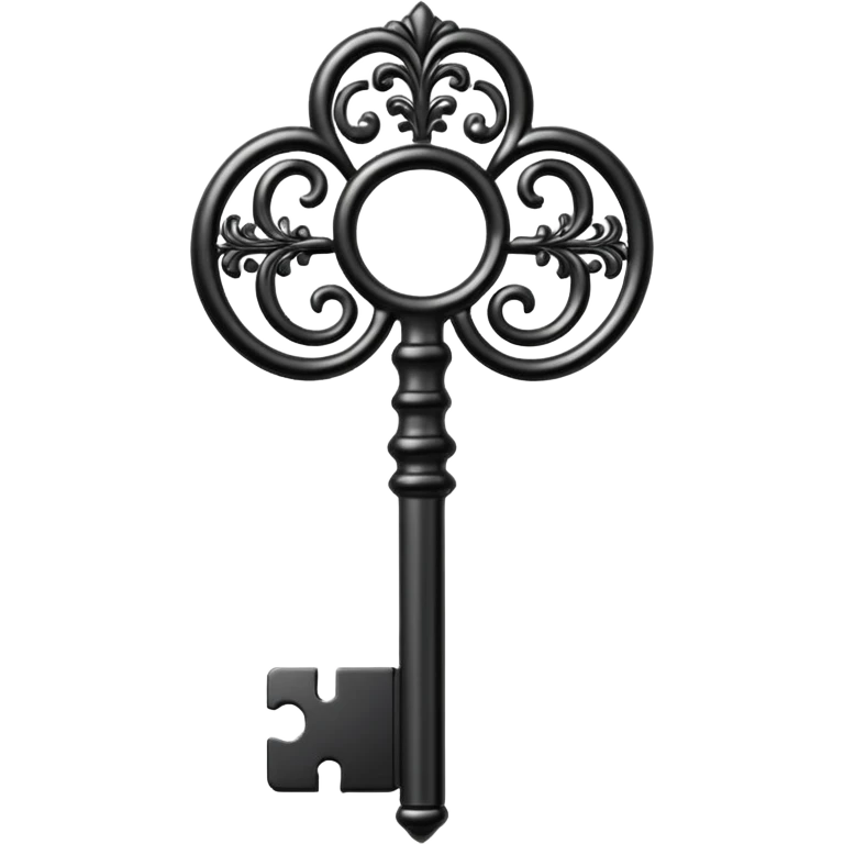 The black and white key emoji