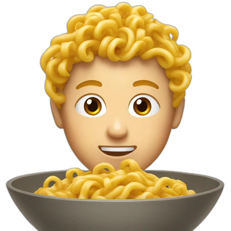 looking from the top of a noodle bowl emoji