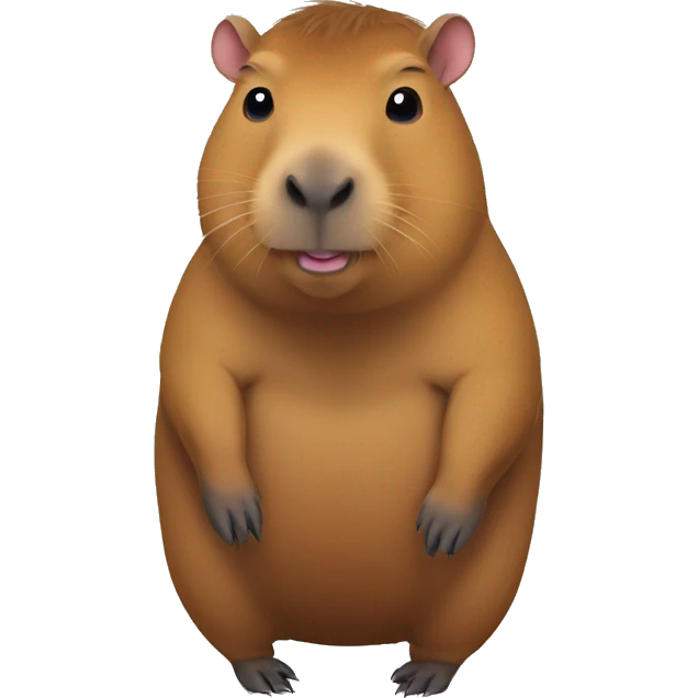 Heavily pregnant capybara emoji