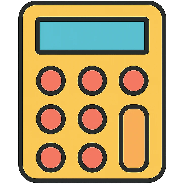 minimalist calculator icon, simple geometric shapes, clean lines, neutral colors, modern icon feel, no text emoji