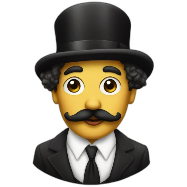 beyonce con bigote de chaplin emoji