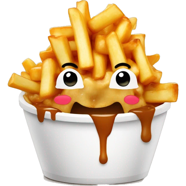 Poutine qui mange une poutine emoji