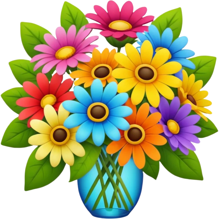Colorful flower buque emoji