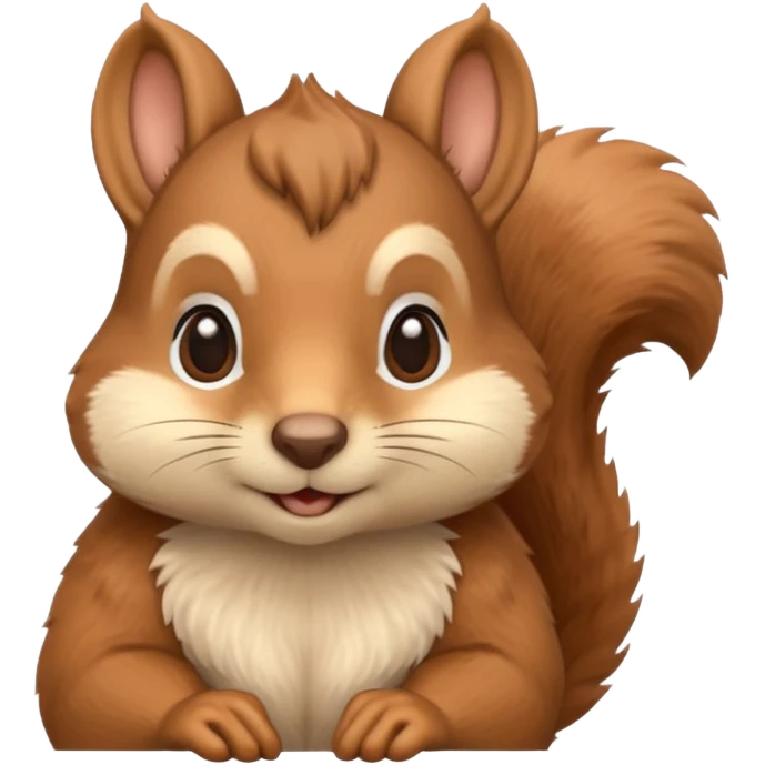 squirrel, cute, front emoji