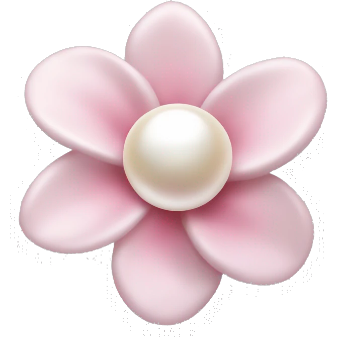 Pearl light pink flower emoji