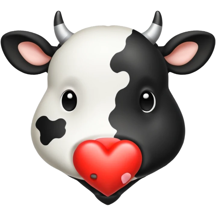 cow print heart emoji