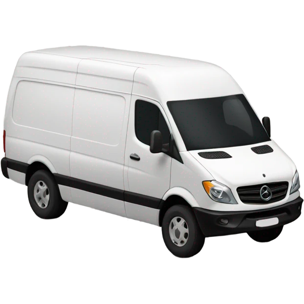 Black sprinter van with “S R” on the side emoji