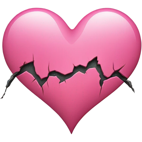 pink heart with one crack in middle emoji
