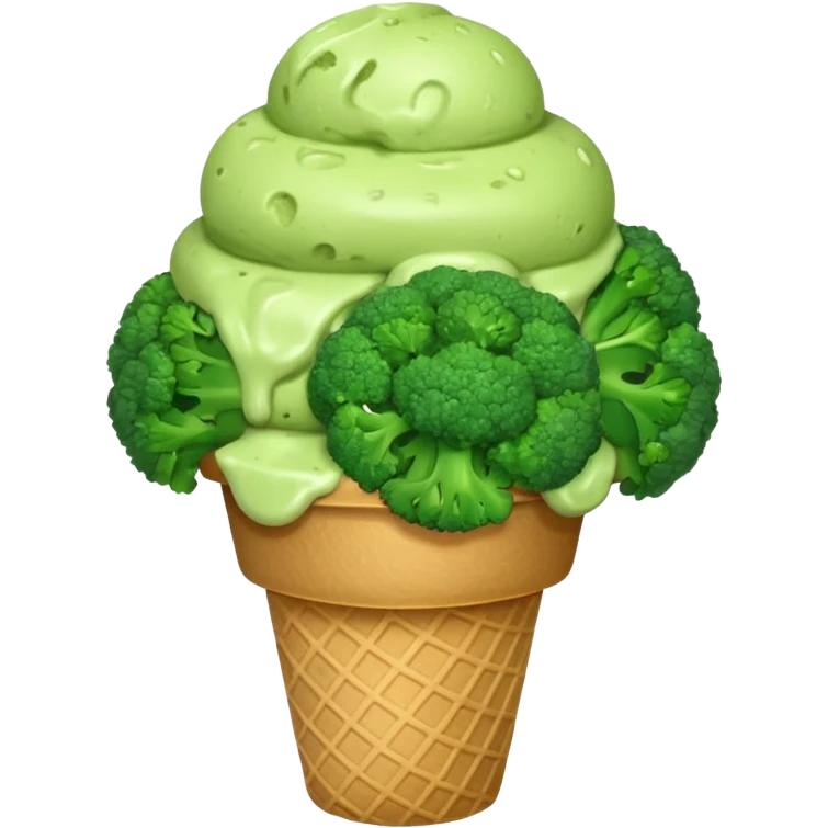 broccoli ice cream emoji
