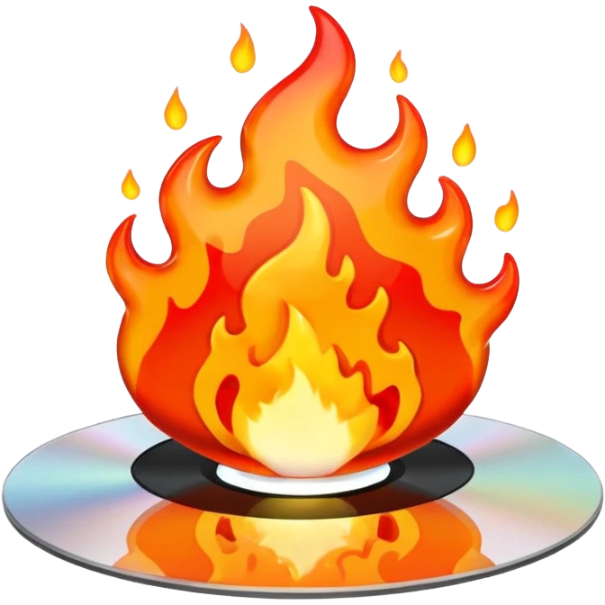 cd on fire emoji