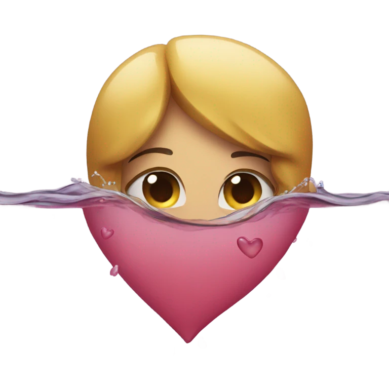 Drowning in love emoji