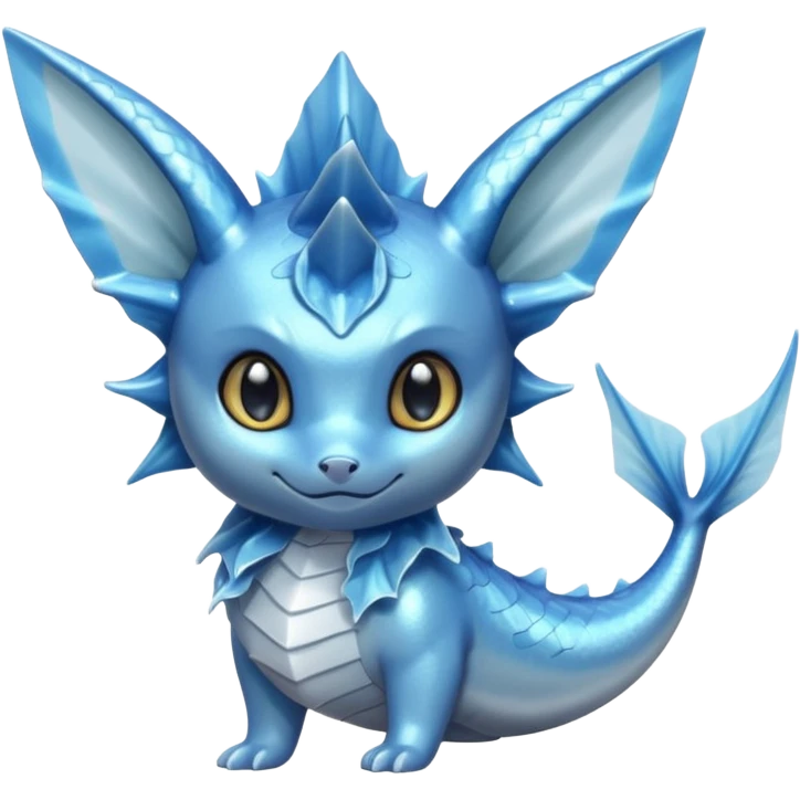 silvery metallic Vaporeon emoji
