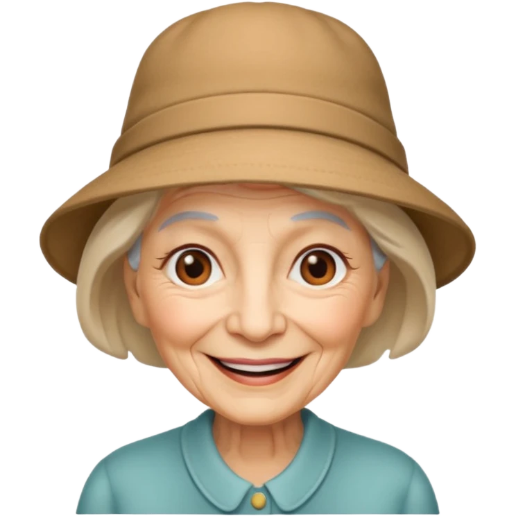 elderly women with hats emoji