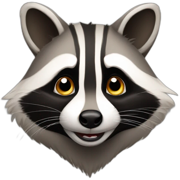 Silly raccoon emoji