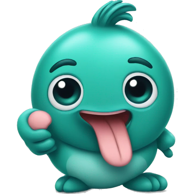 Teal animal with thumbs up emoji