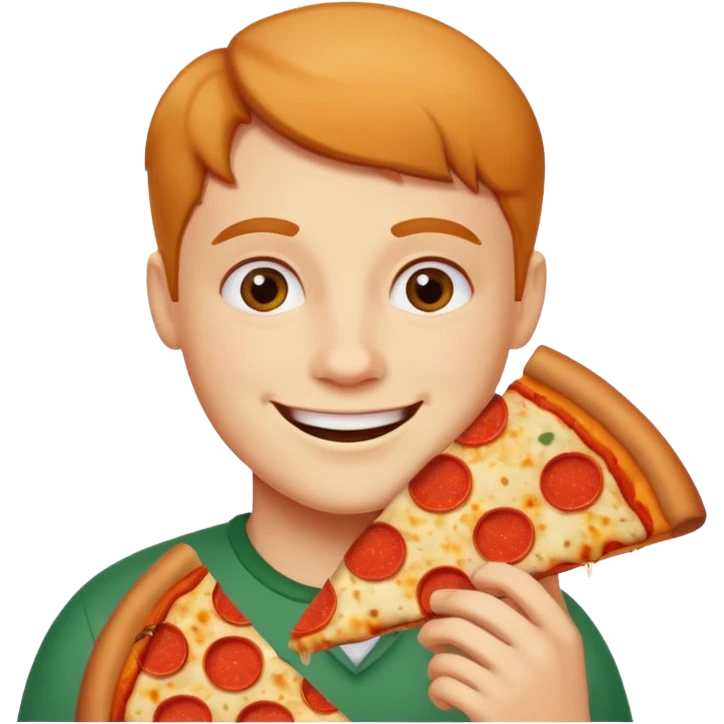 Pizza and I have to get love emoji