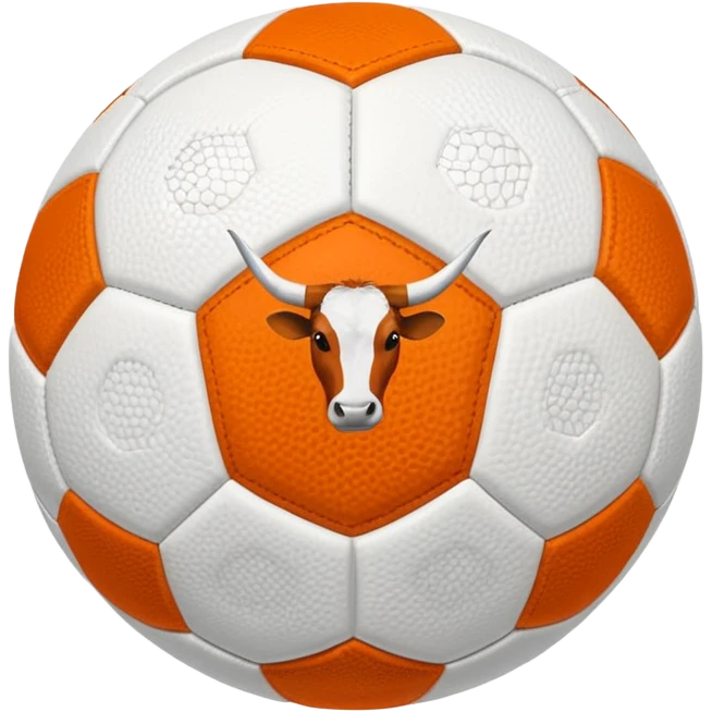 Texas women’s longhorn soccer ball  emoji