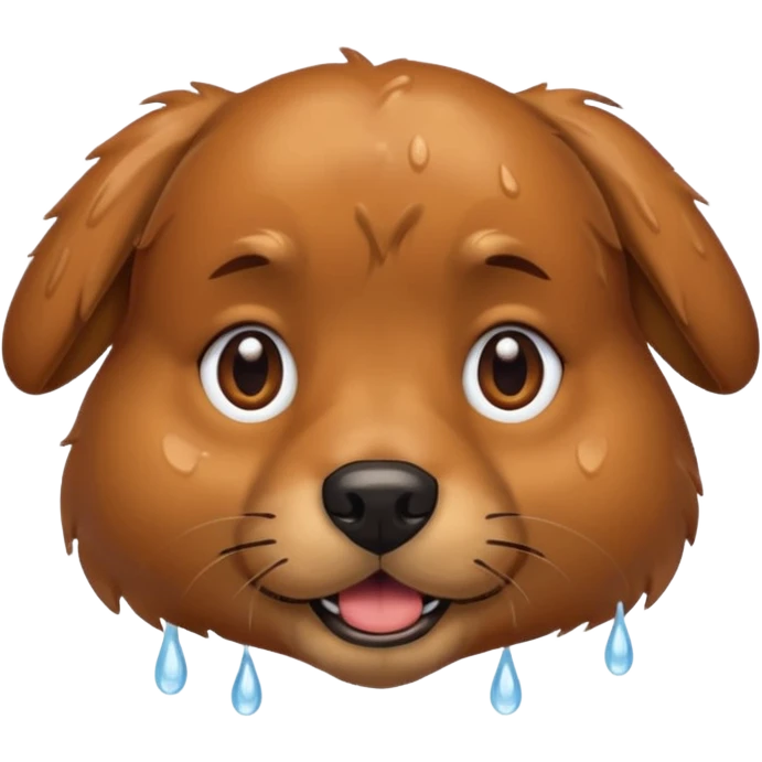 muddy dog face emoji