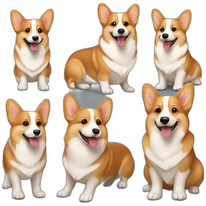 A family of corgis emoji