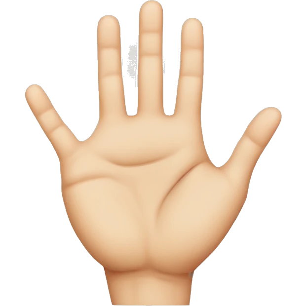 Hand with fingers forming a 6 emoji