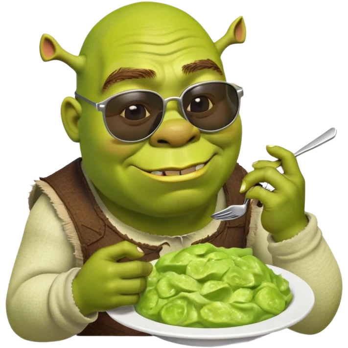 shrek who eat but make him mlg emoji