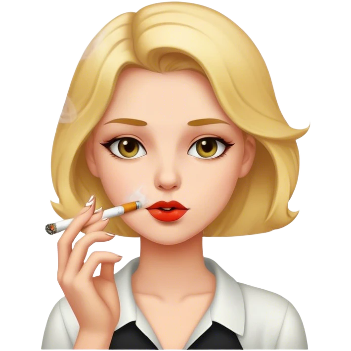 girl smoking emoji