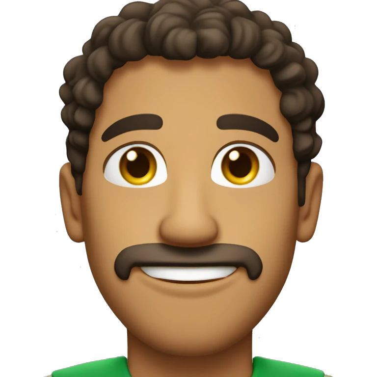 Attractive Mexican Italian man with curly dark brown hair tan skin dimples and golden green eyes  emoji