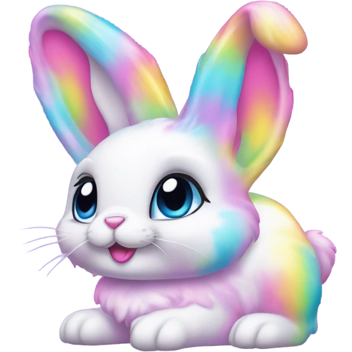 Lisa frank pastel bunny emoji
