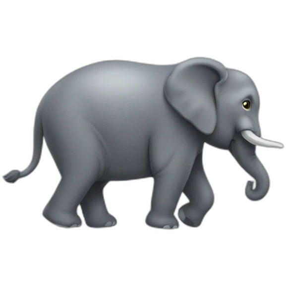 Éléphant sur un chat emoji