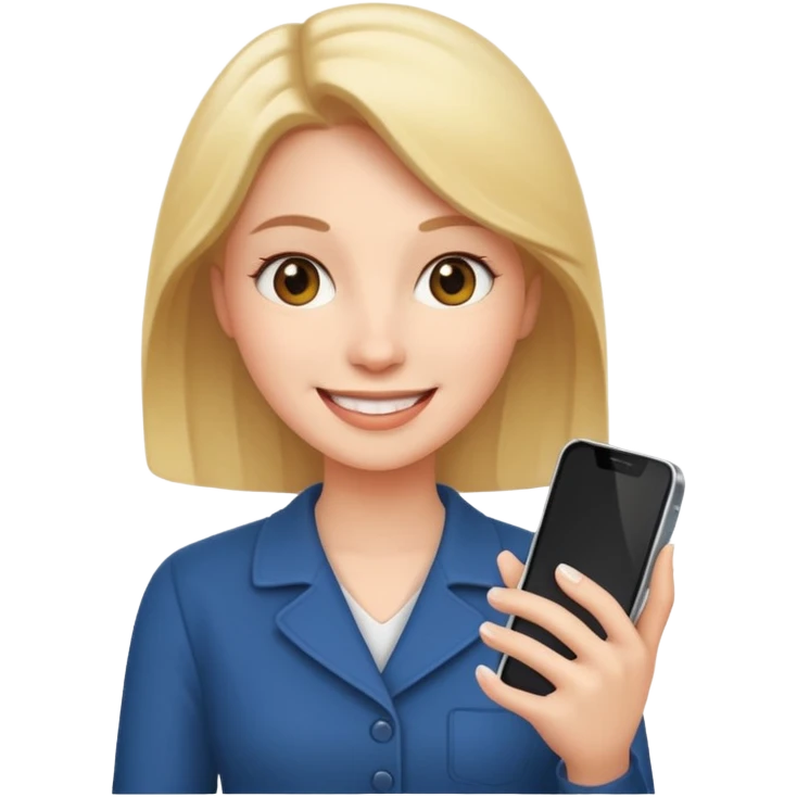 women using phone emoji
