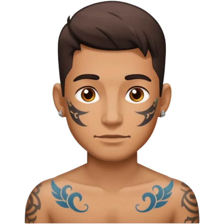 man with tattoo emoji