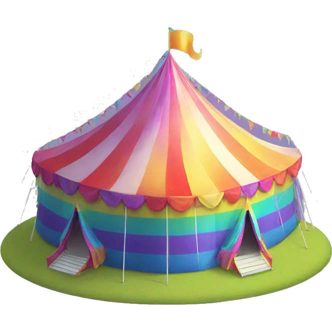 rainbow carnival tent emoji